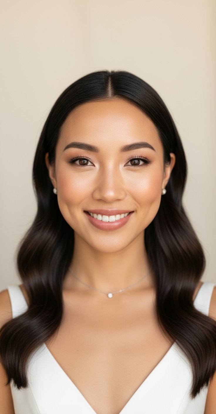 After Simple Wedding Hair Down